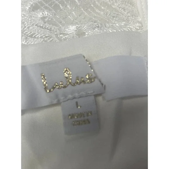 LULU'S SZ L Romantic Ways White Lace Button Back Bridal Maxi Dress NEW B131 - Picture 10 of 11